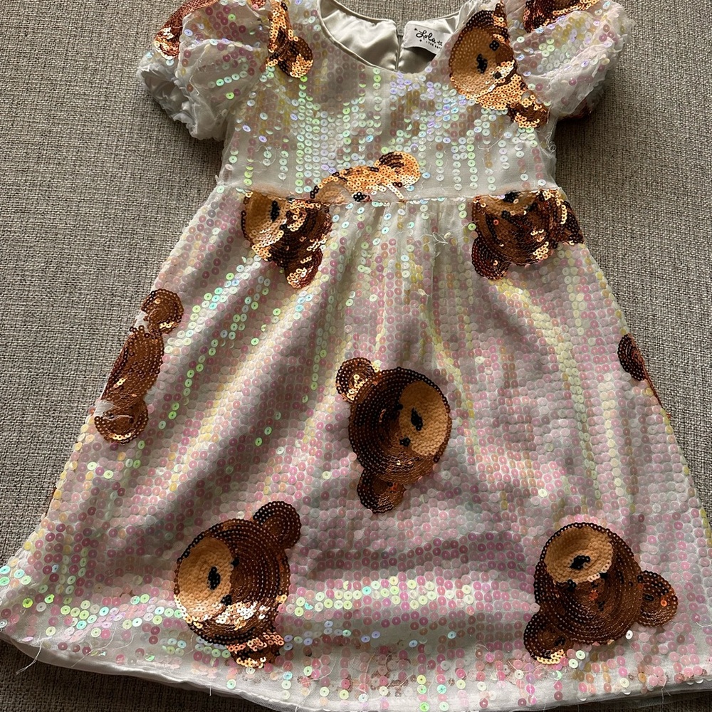 Lola + the boys Sequin Bear Dress size 6